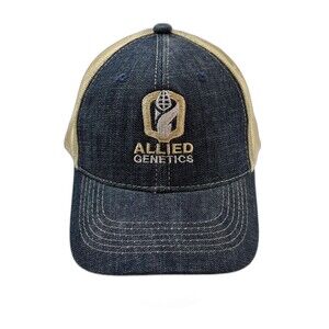 Allied Genetics Blue Denim Tan Mesh OC Baseball Cap Hat - One Size